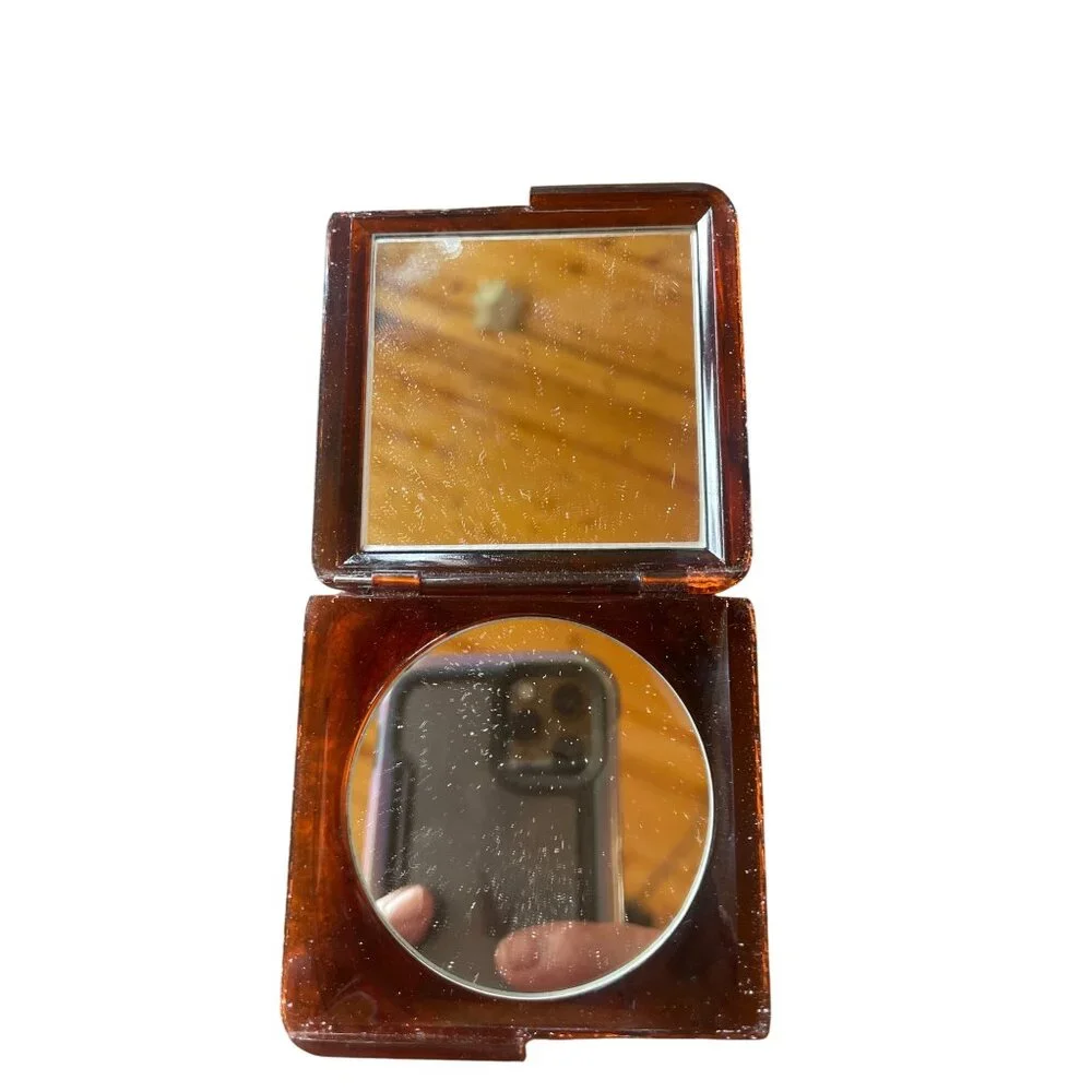 Restoril Vintage Compact Mirror Brown Broken Hinge Tamazapam C Capsules Advertis